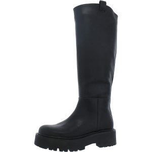 Crow Kunstleder große kniehohe Stiefel
