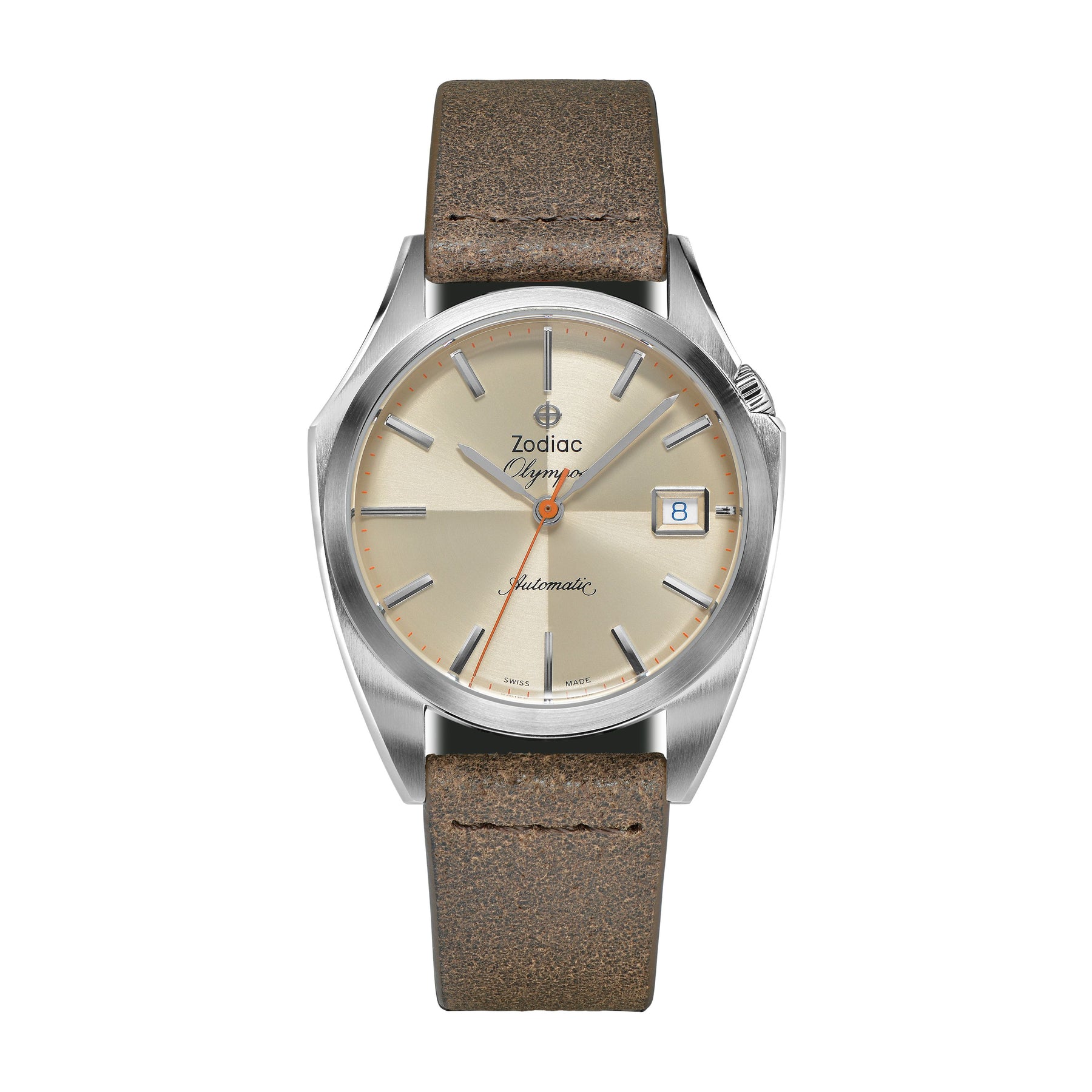 Zodiac Herren Kleid Olympos Automatische Lederuhr