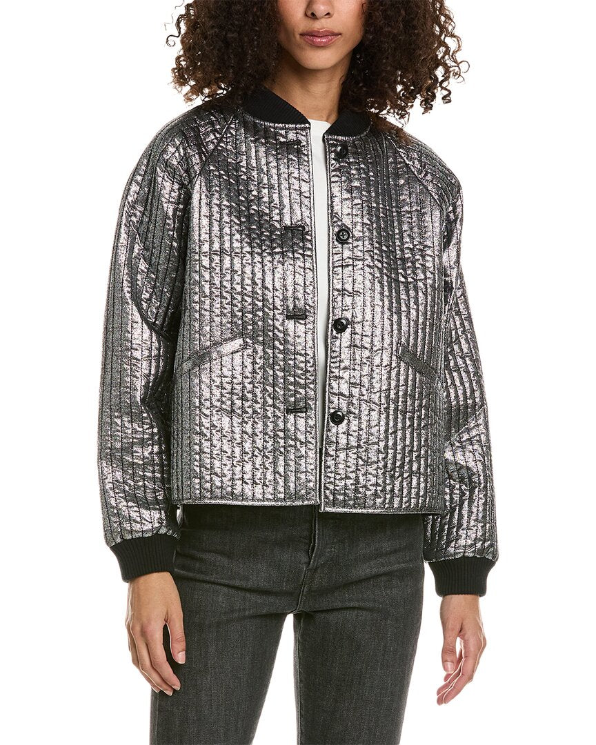 THE GREAT Die metallische Bomberjacke