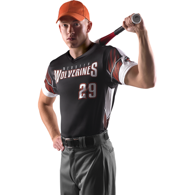 League Outfitters Benutzerdefinierte Elite Sublimated- Sublimierte V-Ausschnitt Kurzarm