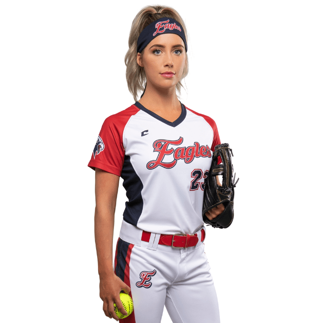 League Outfitters Benutzerdefinierte Elite Sublimated V-Ausschnitt Kurzarm-Trikot
