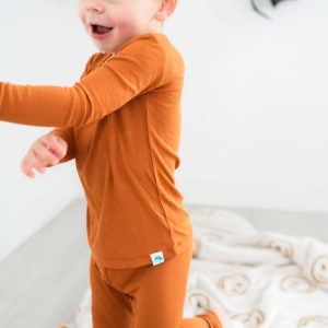 Rust ( orange) gerippt Langarm pj-s