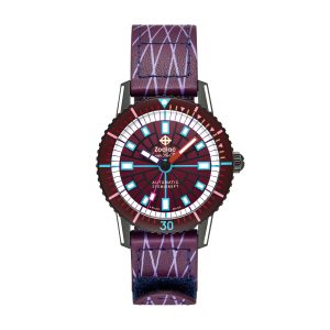 Zodiac Herren Super Sea Wolf Laser Tag Edition Compression Diver Automatik, grau Edelstahl Uhr
