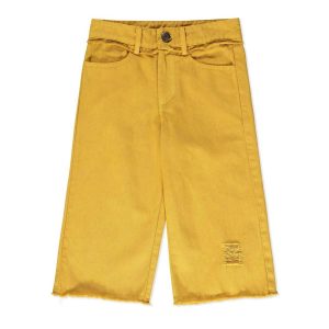 Mädchen breite Bein Jeans in Senf 7733717401660