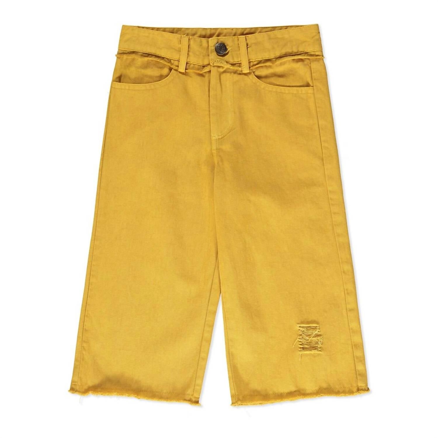 Mädchen Weite Jeans In Senf