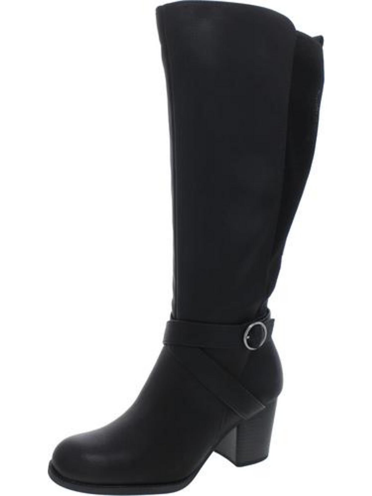 Damen Kunstleder hohe kniehohe Stiefel