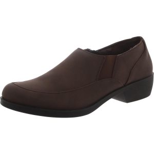 Damen Kunstleder Slip auf Clogs