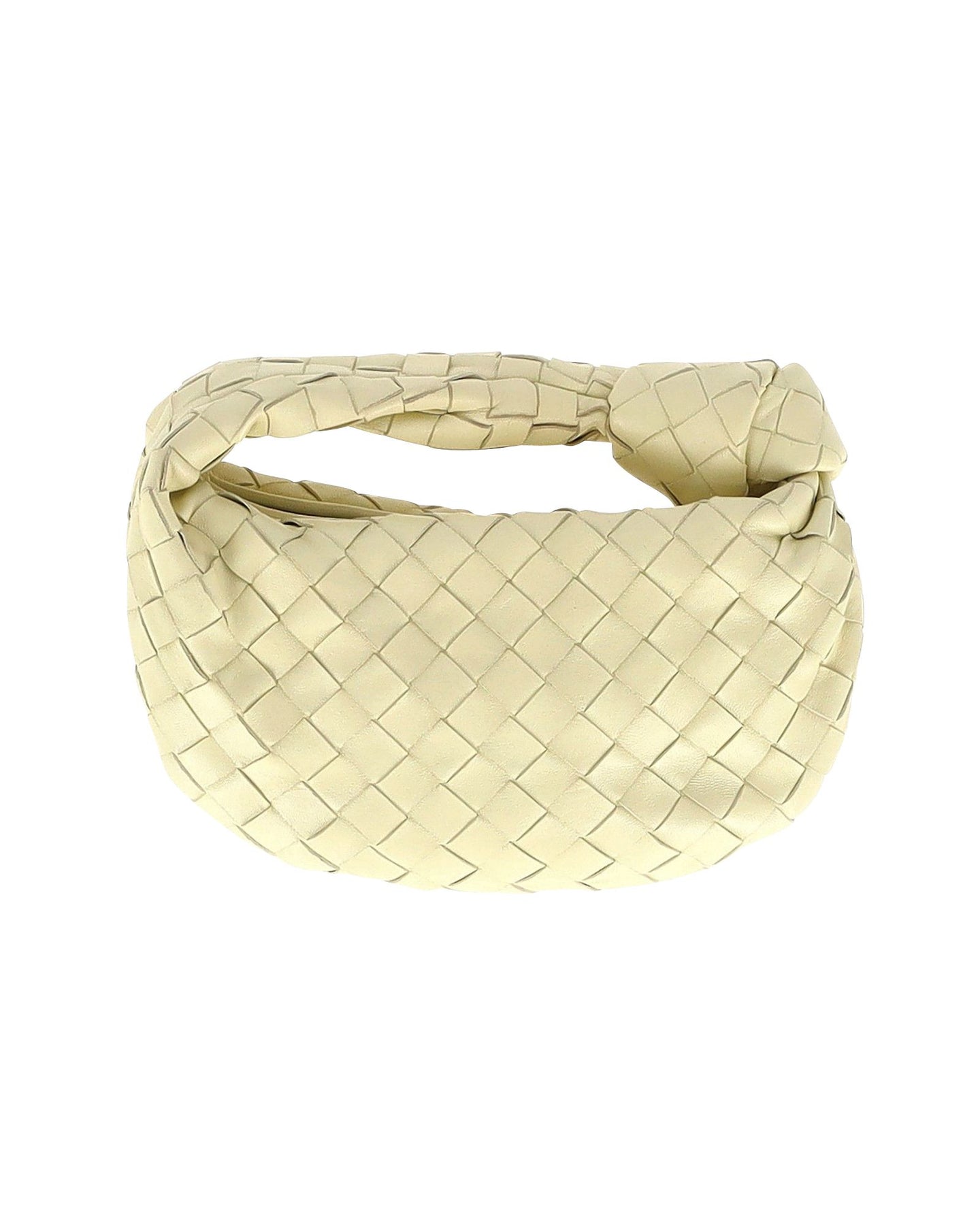Bottega Veneta Mini Jodie Schultertasche aus Leder in Creme