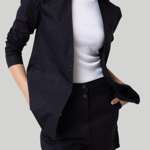 Sommer Wärme Blazer in schwarz