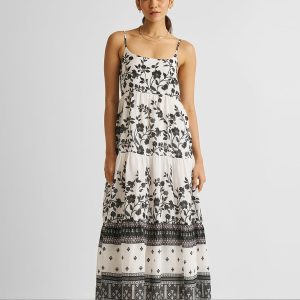 Strappy Tiered Maxikleid in Blumen