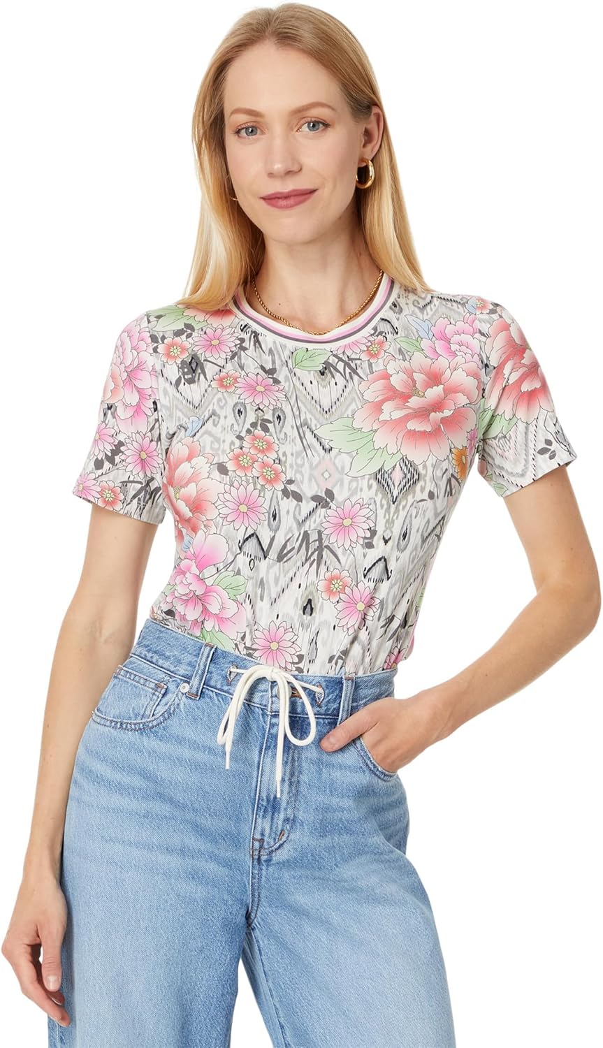 Johnny Was Damen die Janie Lieblings Swing Tee, Azzie Blume Neo