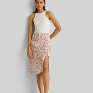 Brunchrock in rosa Blüten