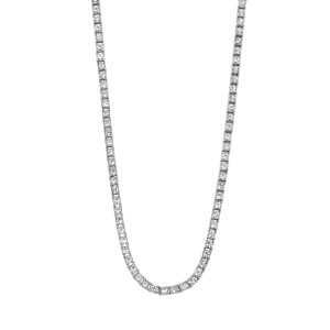 Herren cz Tennis Halskette Silber