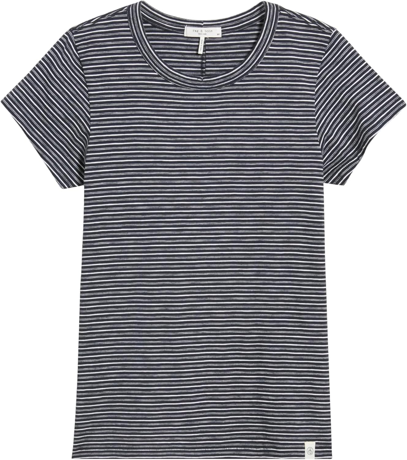 Rag & bone Damen The Slub Stripe Tee, Salute Mehrfarbig