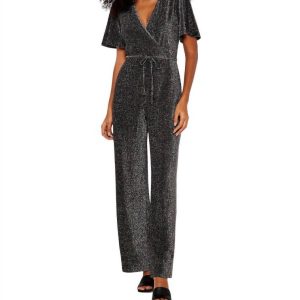 Sparkle Angel Sleeve Jumpsuit in Silber 7733707178044
