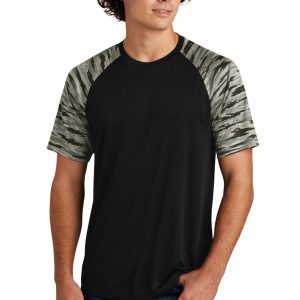 Sport-Tek Herren drift camo colorblock tee ST376