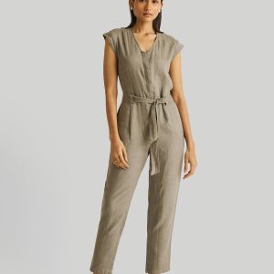 Abendlicher Chai Jumpsuit in Dunkelgrün