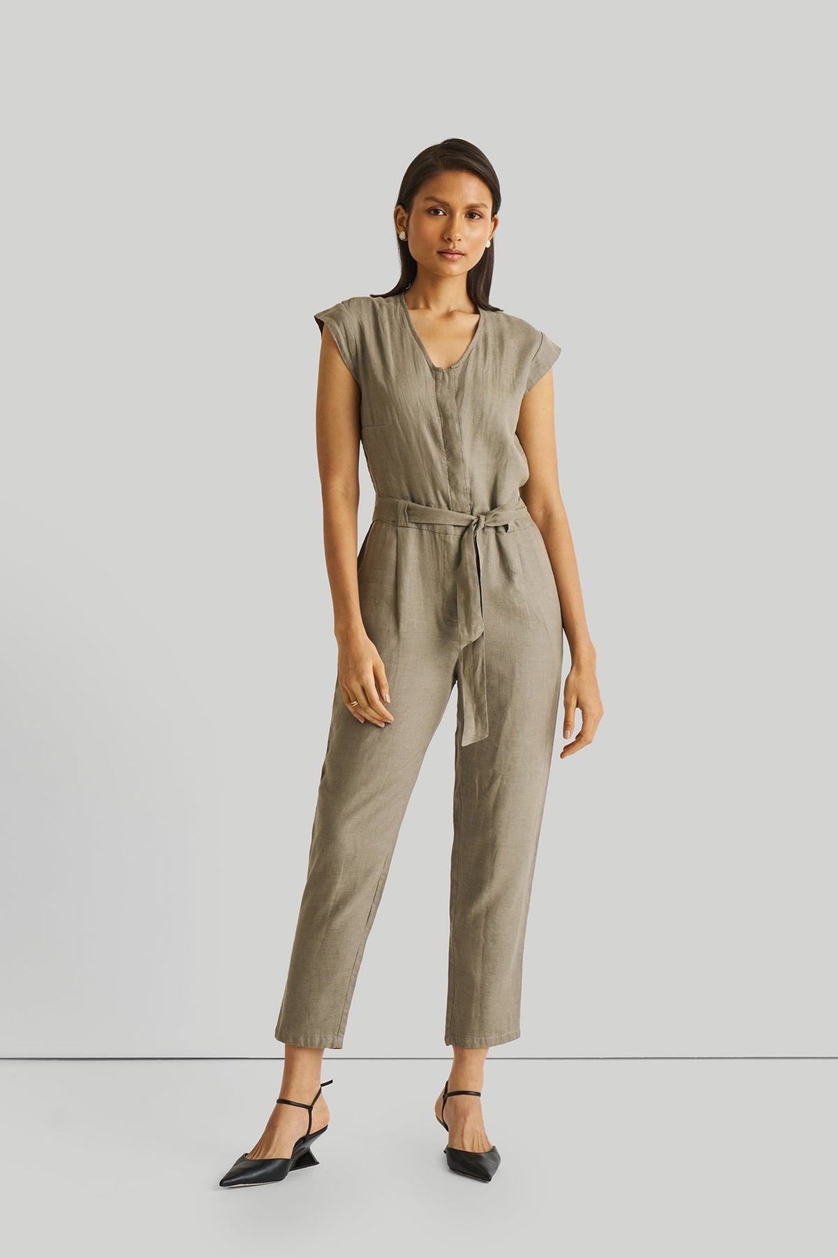 Abendlicher Chai Jumpsuit in Dunkelgrün