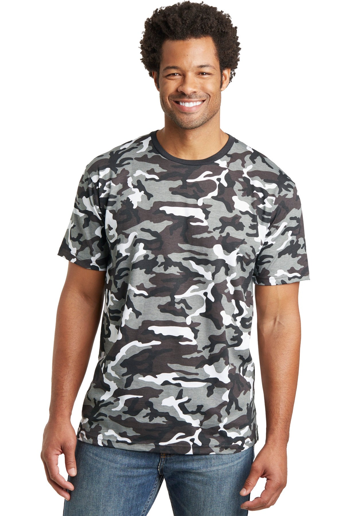 District Made Herren Camo perfekte Gewicht Crew Tee DT104C
