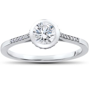 5/8 ct Lab Grown Diamant Aria Verlobungsring 14k Weißgold