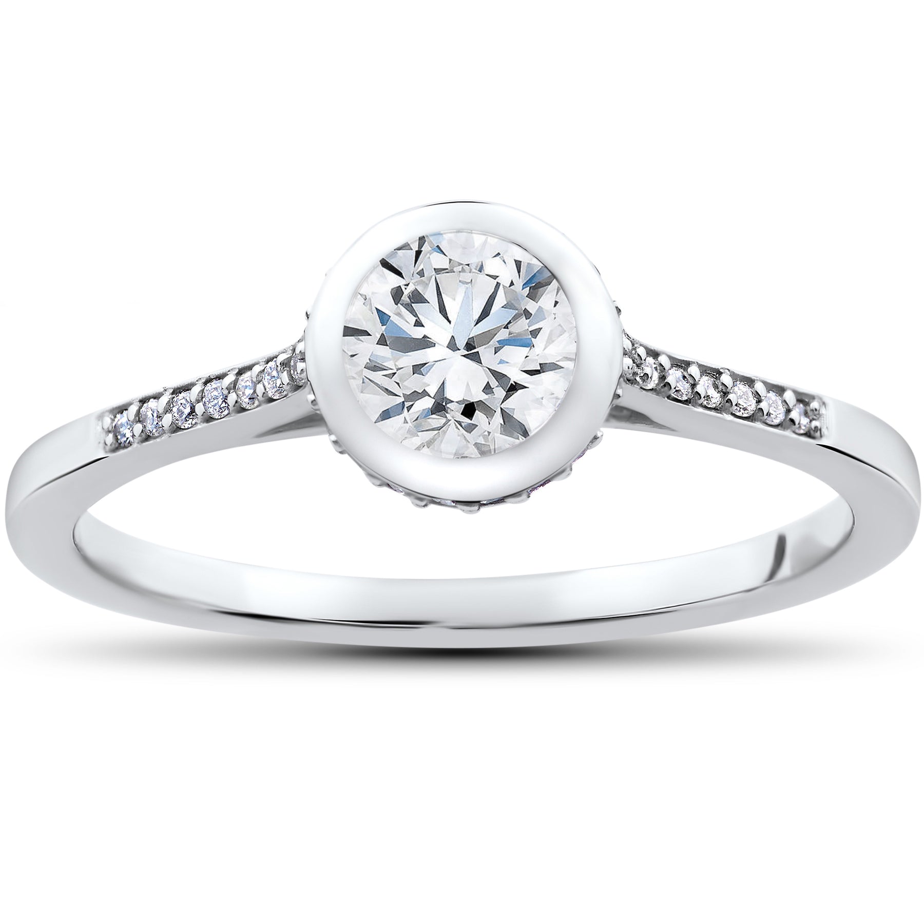 5/8 ct Lab Grown Diamant Aria Verlobungsring 14k Weißgold