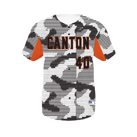 Russell Freestyle Sublimierte Imitat-Full Knopf Baseball Jersey