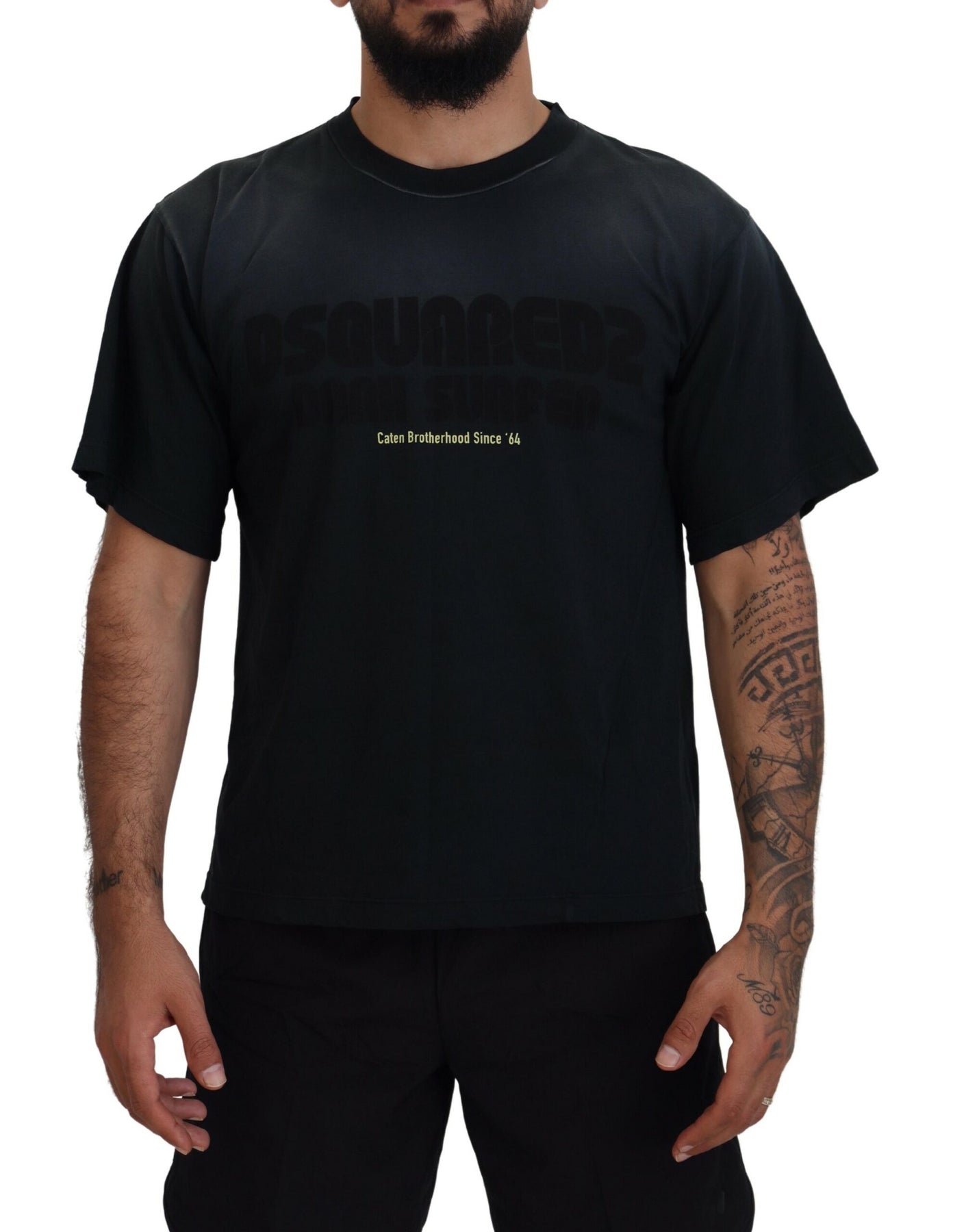 Dsqua2 Baumwolle Kurzarm T-Shirt mit Rundhalsausschnitt