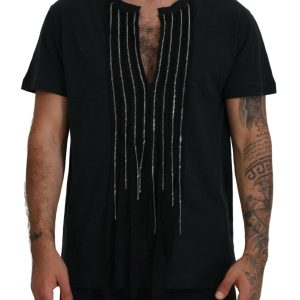 Dsqua² Chain Embellished Baumwolle Kurzarm Herren T-Shirt