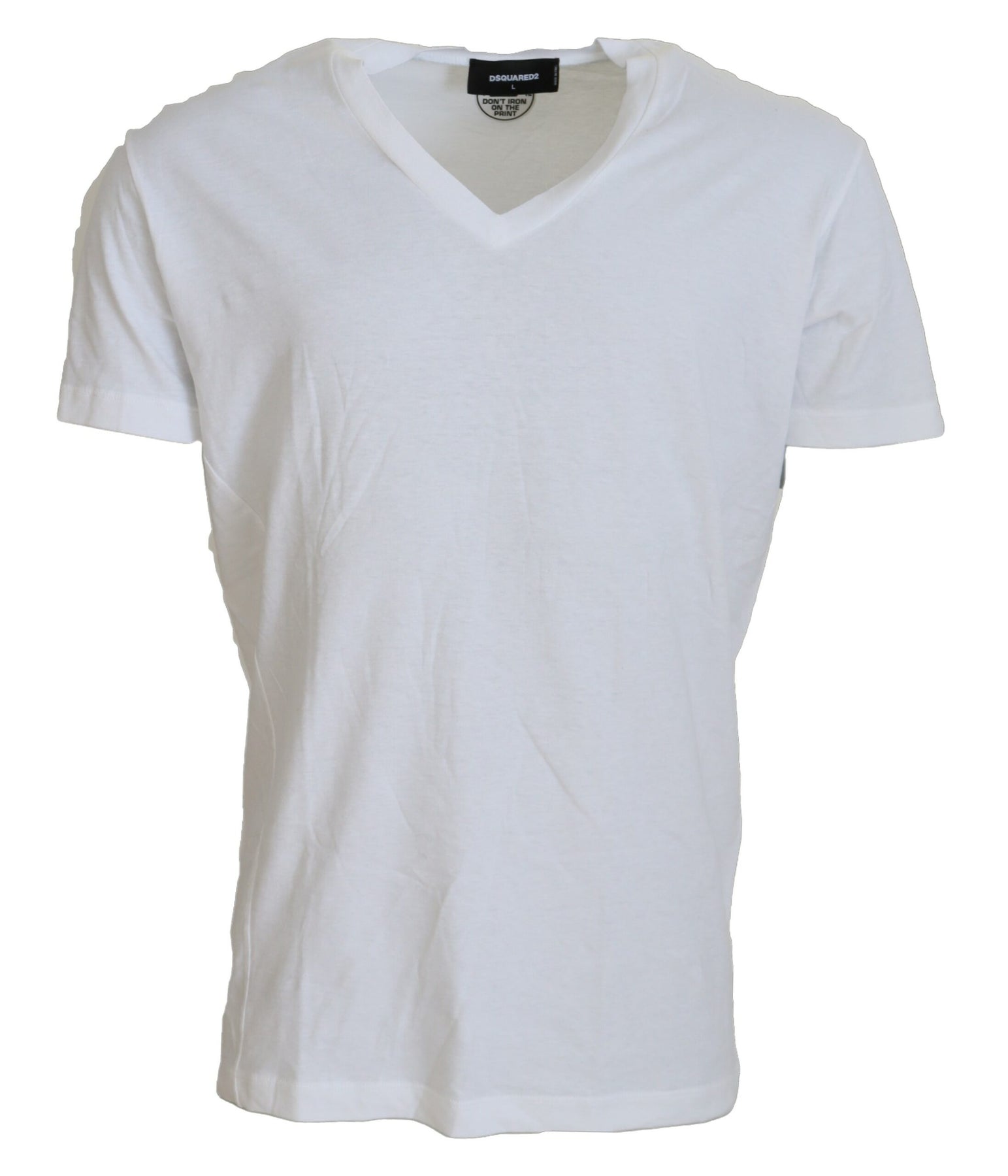 Dsqua2 Baumwolle Leinen Kurzarm V-Ausschnitt Herren T-Shirt