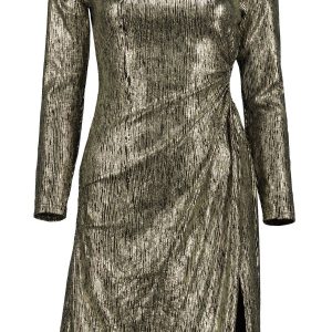 Angelina Cut Out Kleid aus Gold Metallic