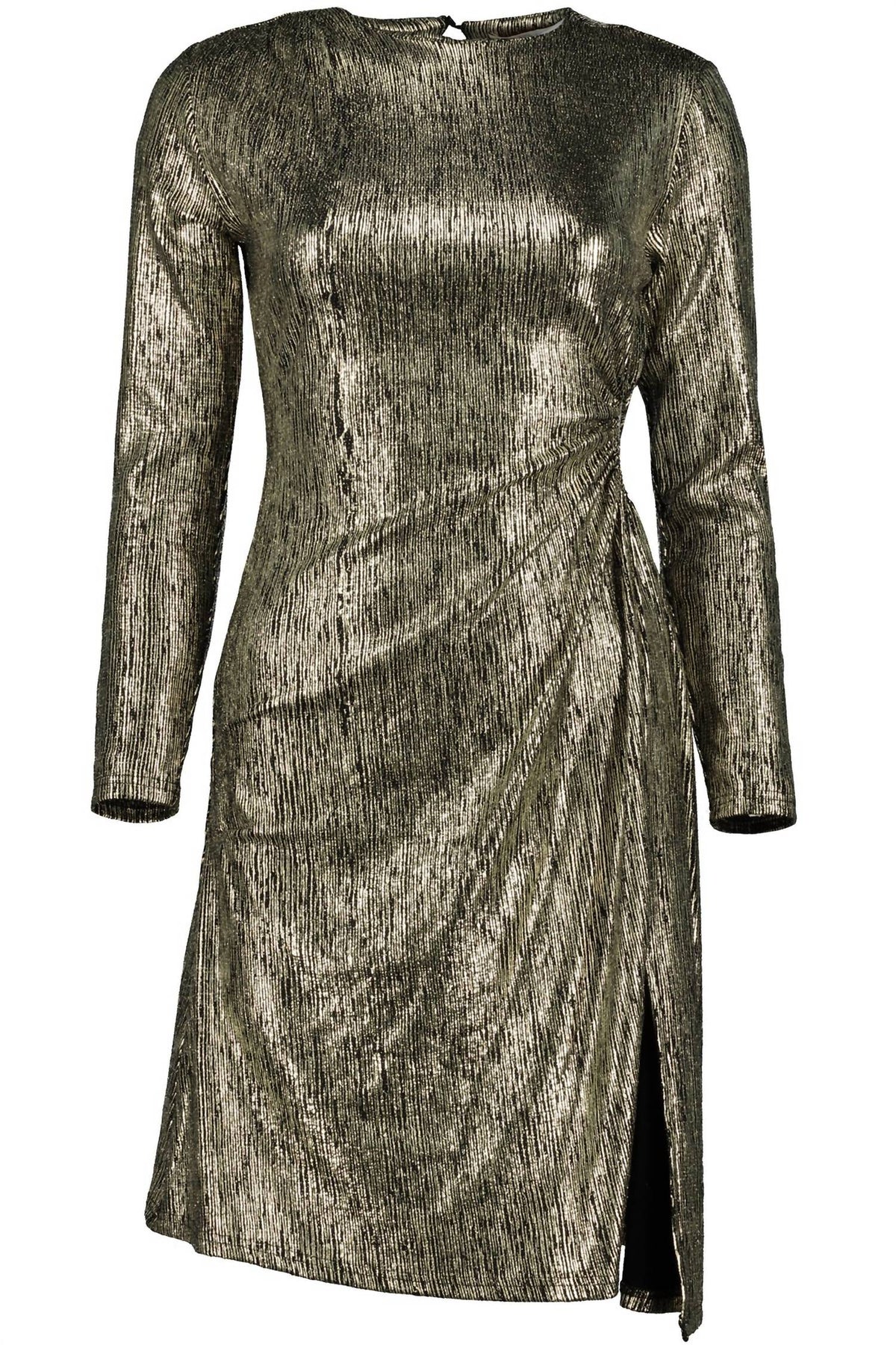 Angelina Cut Out Kleid aus Gold Metallic