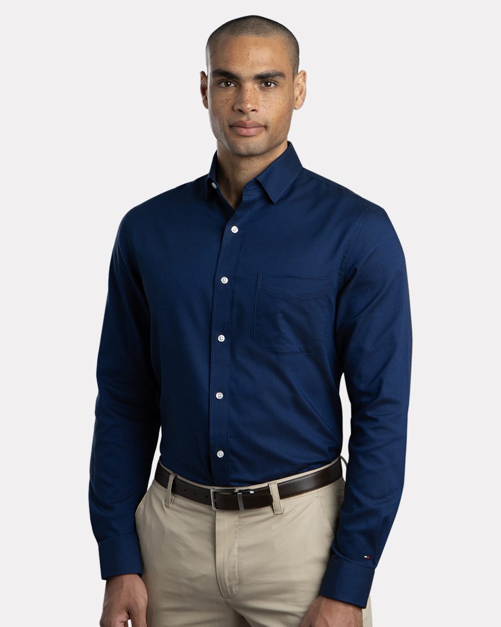 Tommy Hilfiger Herren New England Oxford Hemd aus Baumwolle