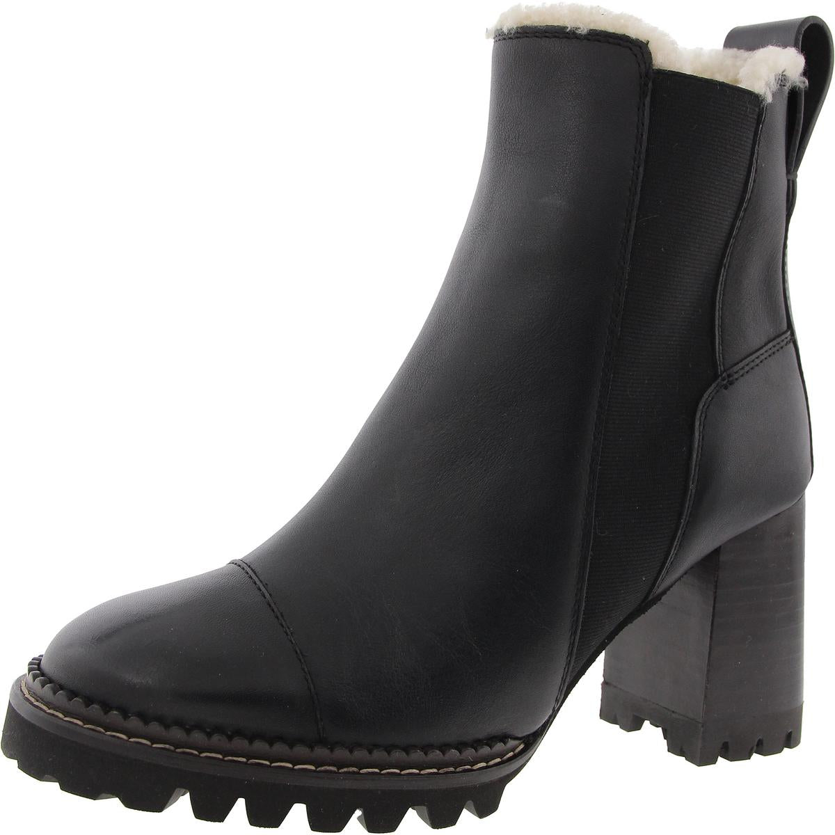 Kunstpelz Leder Booties