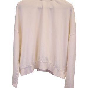 Frankie Shop Jaimie Sweatshirt aus Elfenbein Baumwolle