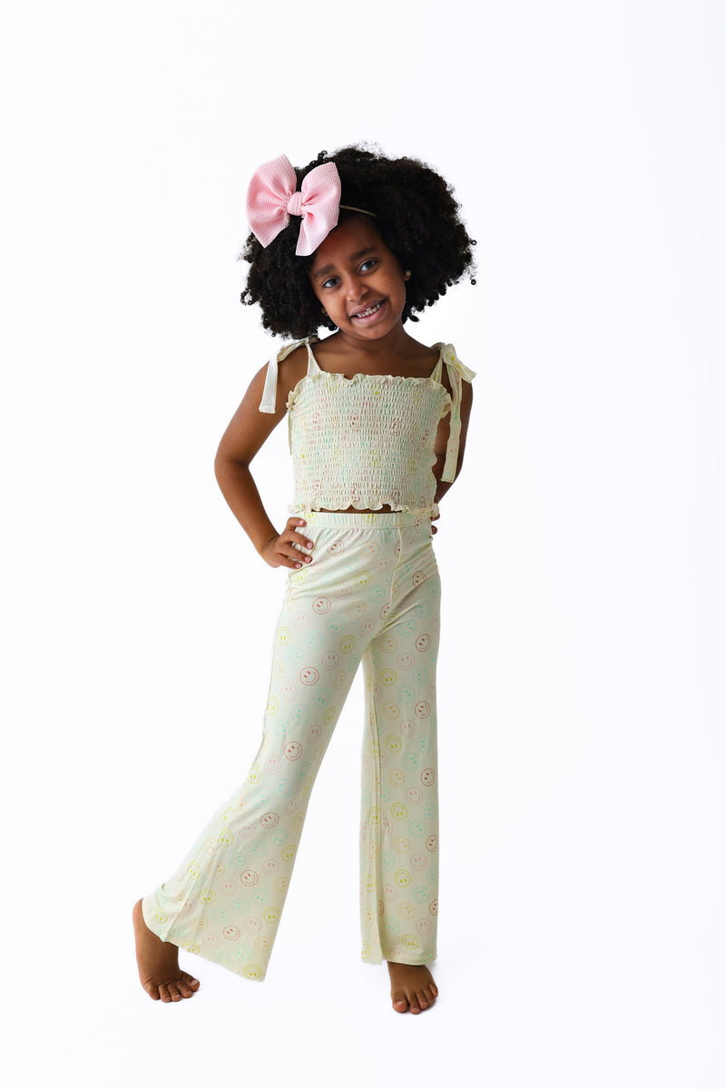 PASTEL SMILES DREAM SMOCKED FLARE Set