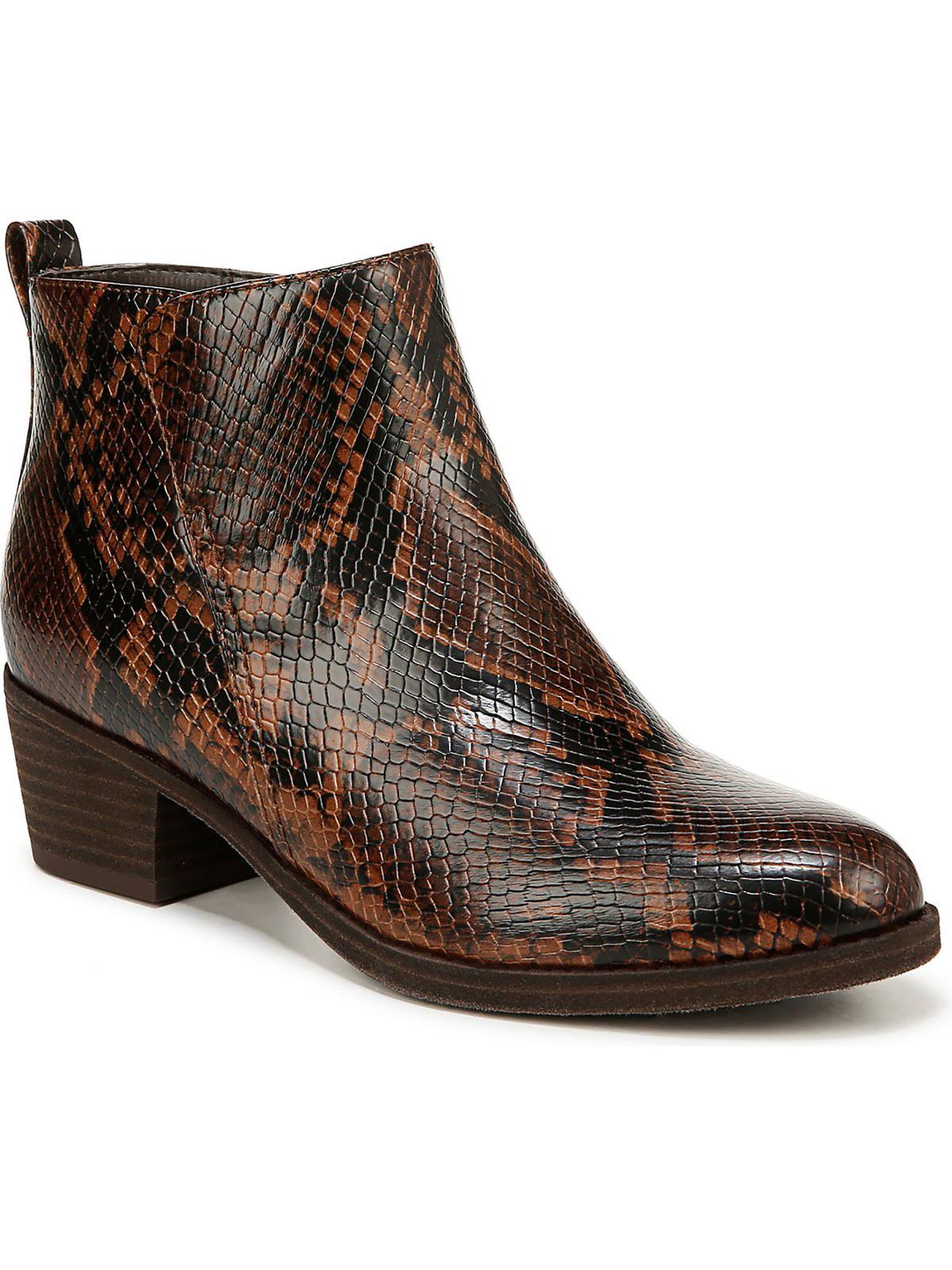 Zaylee Damen Leder Runde Zehe Booties