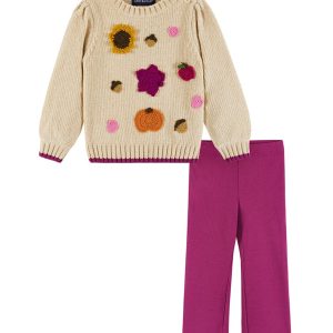 Andy & Evan fallen unter dem Motto Chenille Pullover & Glitzer Legging Set