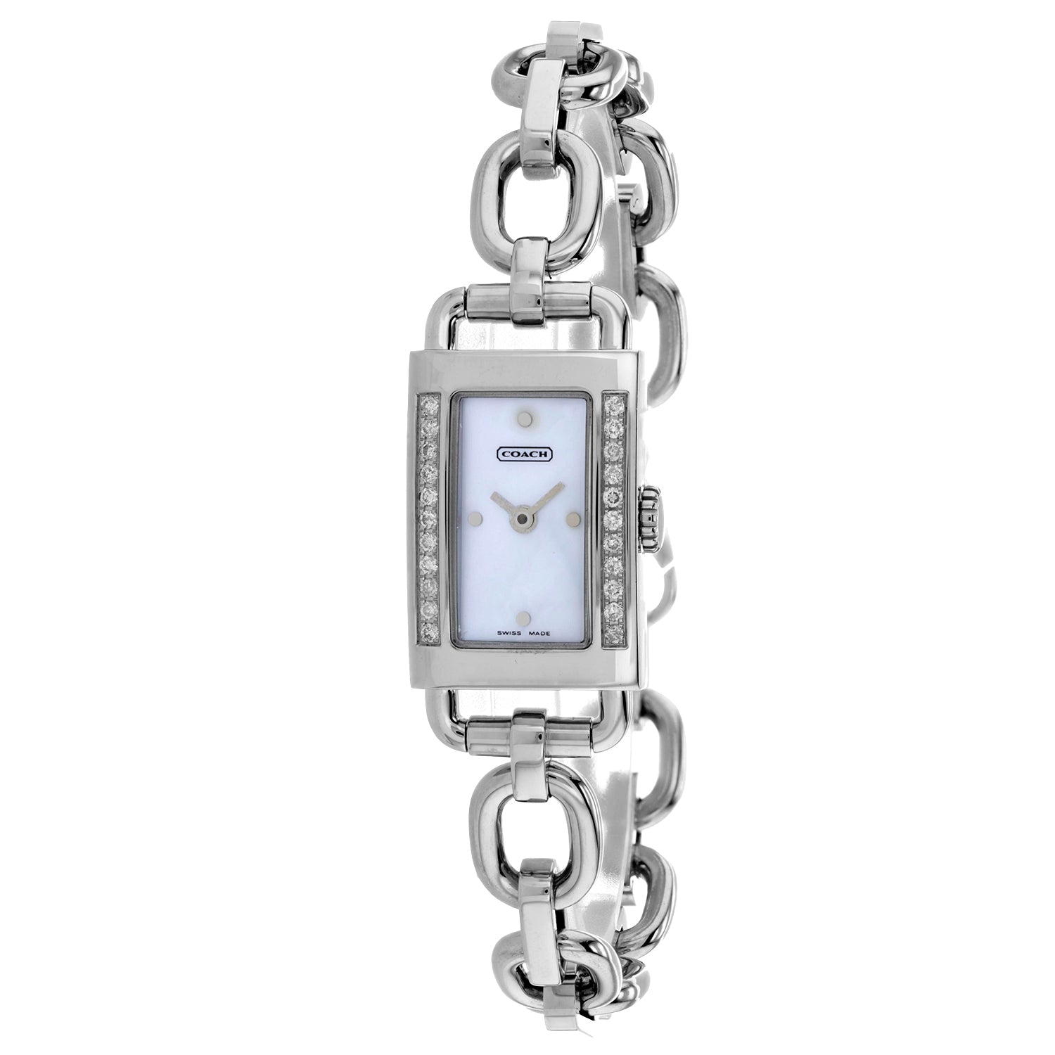 Coach Damen Mother Perle Silber Quartz Weiß MOP Dial Uhr