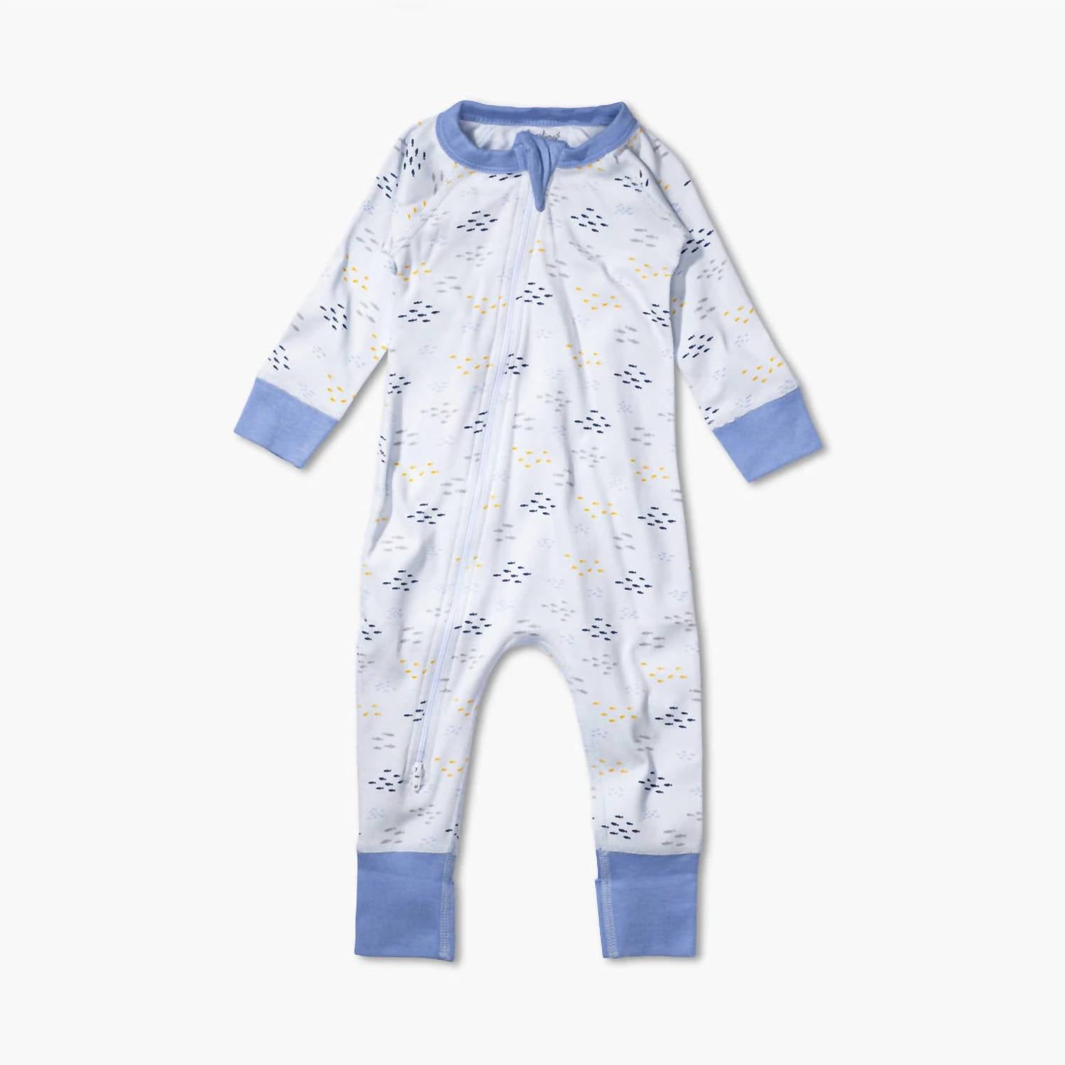 Baby-Reißverschluss Strampler in Sardinen