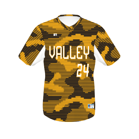 Russell Freestyle V-Ausschnitt Baseball Trikot mit V-Ausschnitt