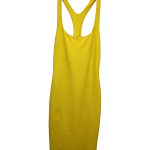Dsquared2 Tank Bodycon Kleid in gelber Viskose