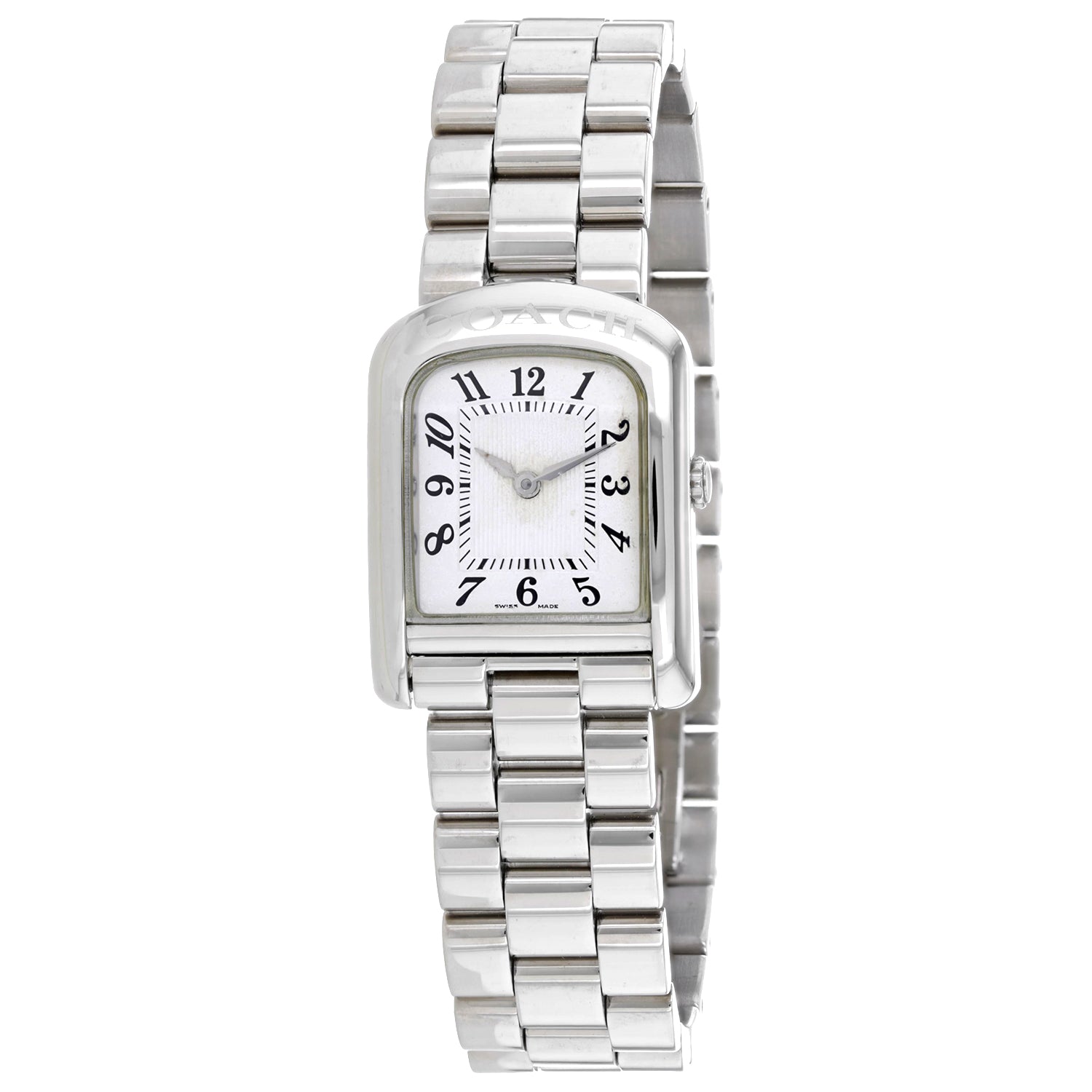 Coach Damen Silber Armband Weißes Zifferblatt Uhr