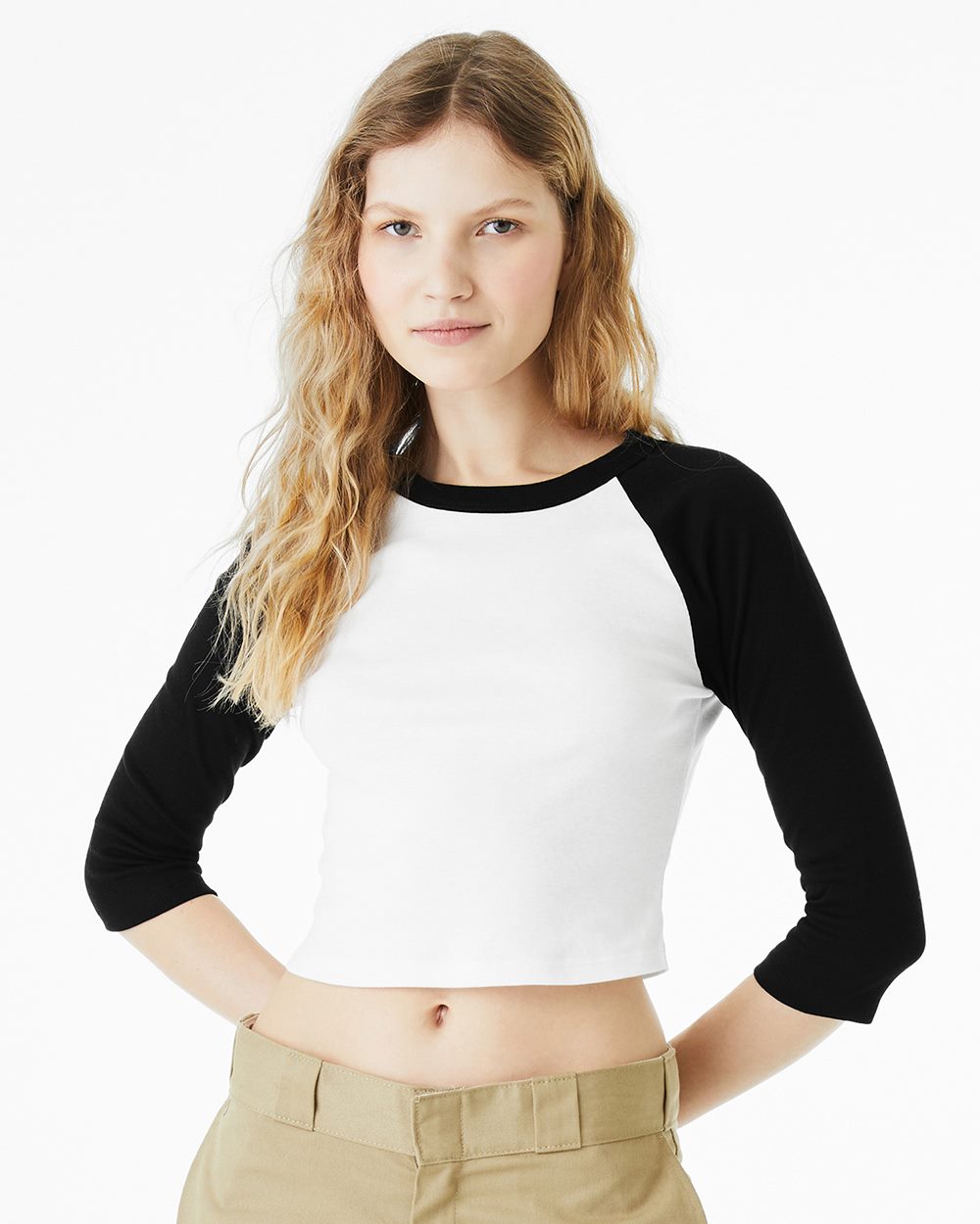 BELLA + CANVAS Damen Micro Rib Raglan Ärmel Baby T-Shirt