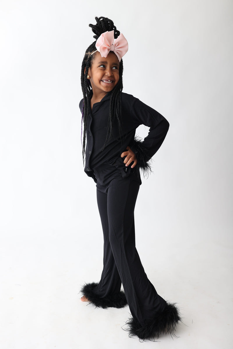 SCHWARZES GIRL'S FLARE FEATHERED DREAM Set