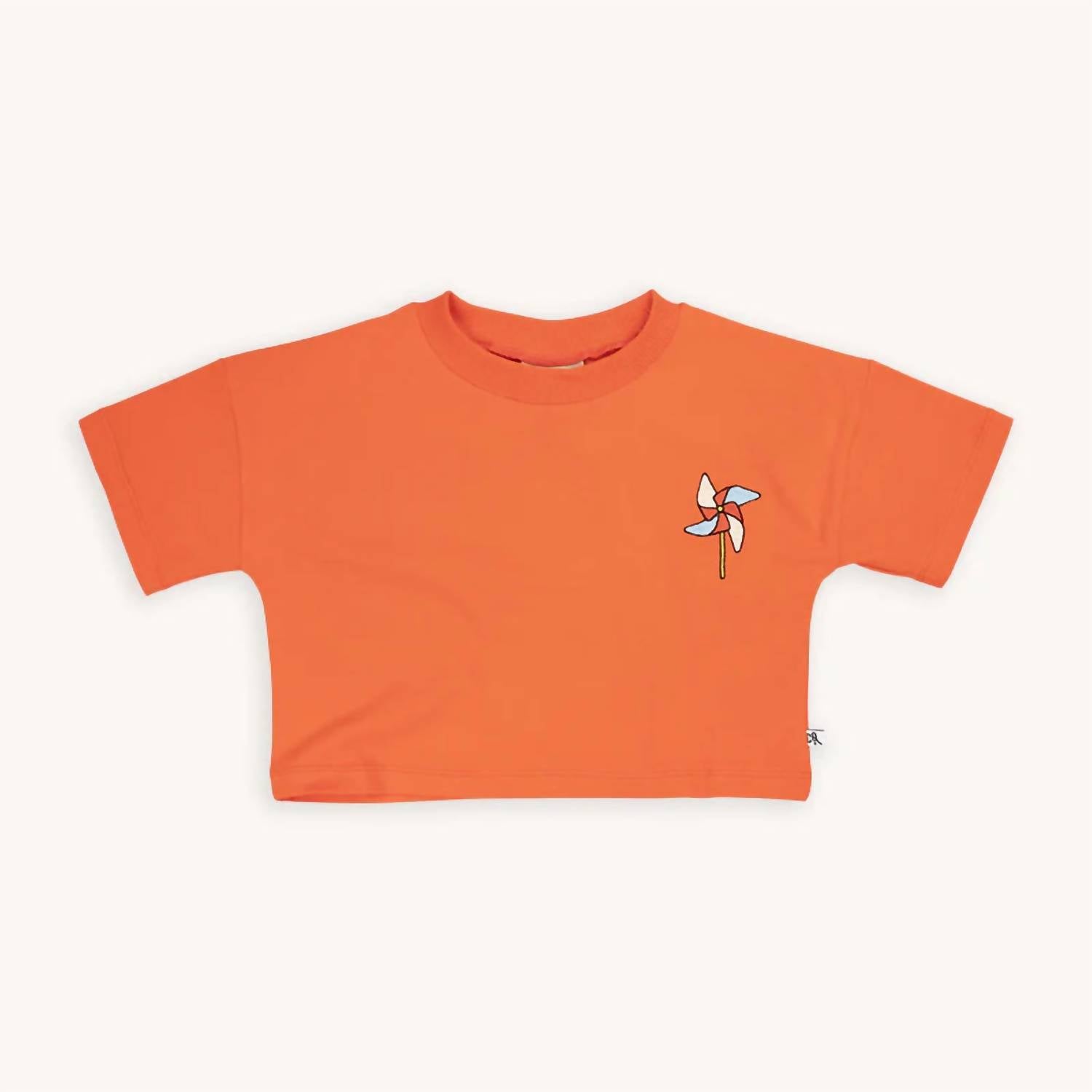 Mädchen Kurzarmshirt in Orange