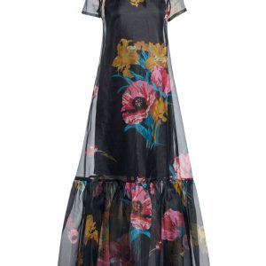 Staud Damen Calluna bodenlange Kleid, erste Blüte Nacht