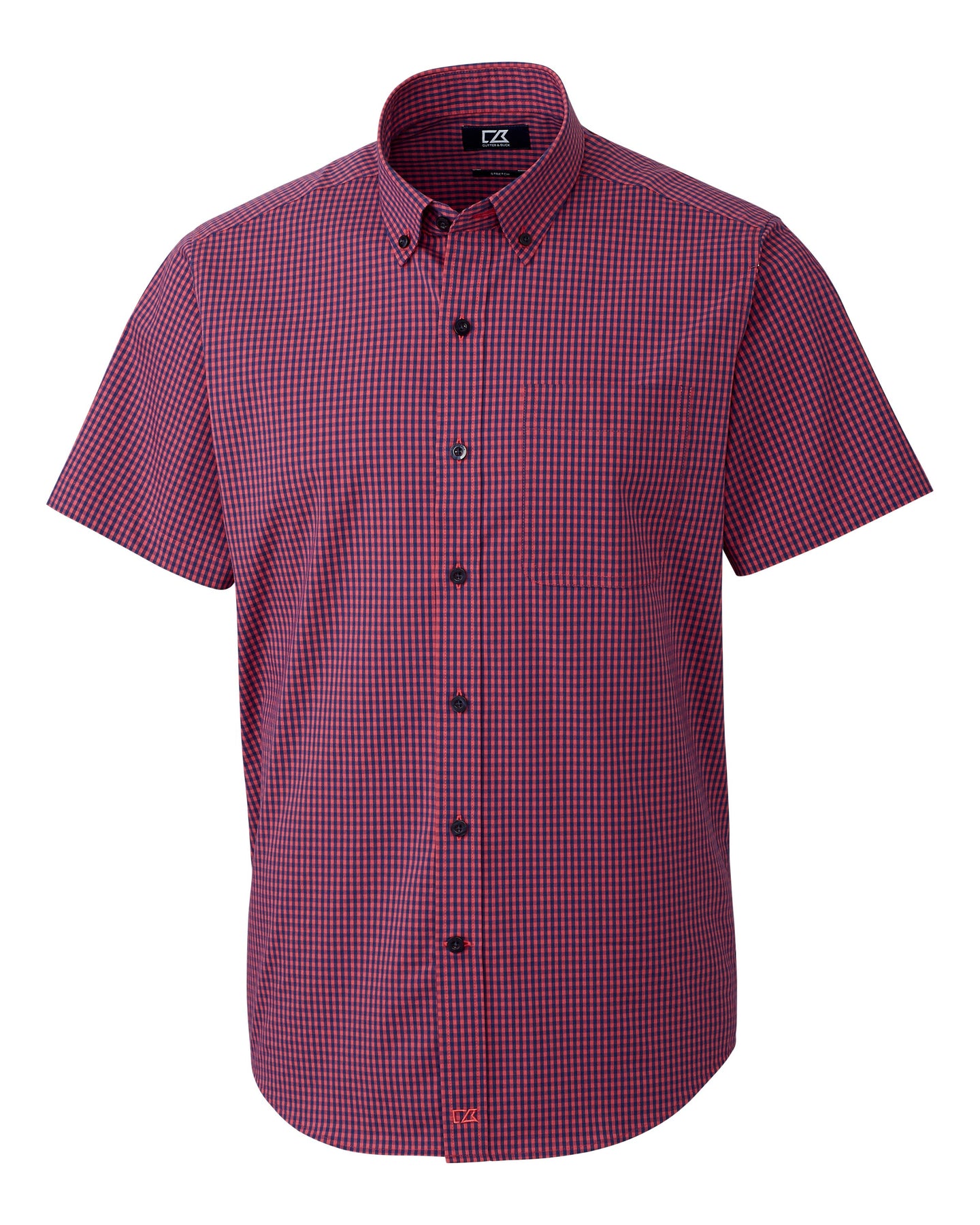 Cutter & Buck Herren Anchor Gingham Kurzarmshirt