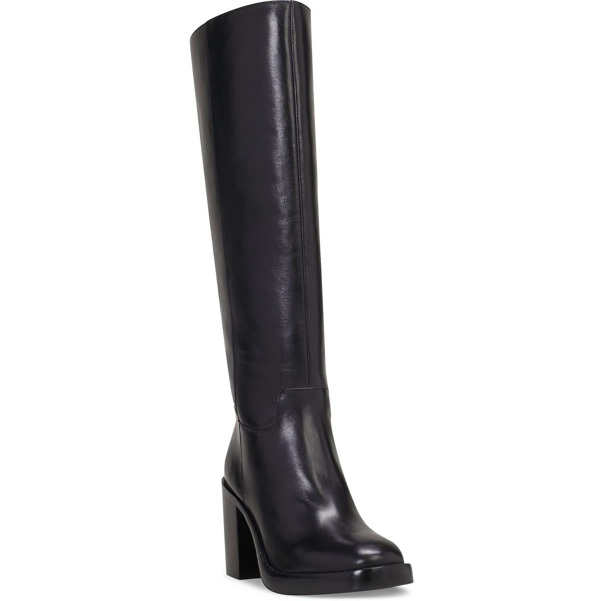 Gibi 4 Extra Breite Kalbsleder Kniehohe Stiefel