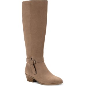 Omhaa Reißverschluss Kunstleder kniehohe Stiefel