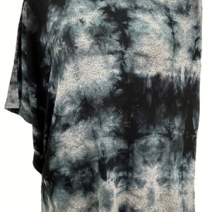 Marmor waschen asymmetrische Poncho in Kohlenstoff